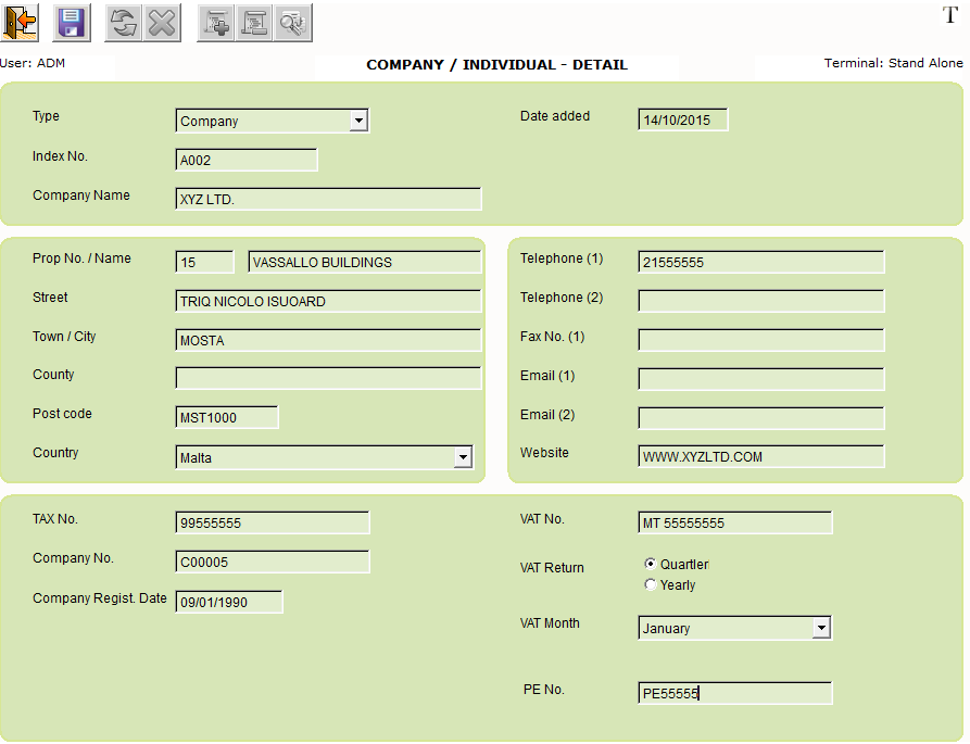 AudAssist - Reminds you of upcoming VAT Returns / Annual Returns / Income Tax Returns