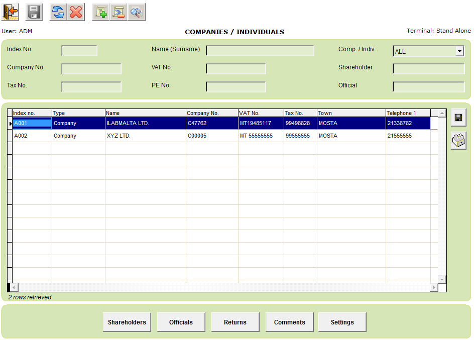 AudAssist - Reminds you of upcoming VAT Returns / Annual Returns / Income Tax Returns